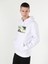 Regular Fit Kapüşonlu Baskılı Beyaz Erkek Sweatshirt Cl1060038 4