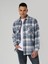 Regular Fit Ekoseli Cepli Mavi Erkek Uzun Kol Gömlek Cl1061679 1