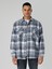 Regular Fit Ekoseli Cepli Mavi Erkek Uzun Kol Gömlek Cl1061679 4