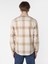 Regular Fit Shirt Neck Ekoseli Erkek Bej Uzun Kol Gömlek 2