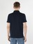 Regular Fit Polo Yaka Jakarlı Erkek Lacivert Kısa Kol Tişört 2