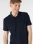 Regular Fit Polo Yaka Jakarlı Erkek Lacivert Kısa Kol Tişört 5