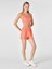Slim Fit Orta Bel Kadın Turuncu Şort 3