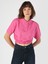 Normal Kesim Polo Yaka Crop Pembe Kadın Kısa Kol Tişört Cl1064048 4