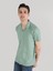 Regular Fit Shirt Neck Düz Erkek Yeşil Kısa Kol Gömlek 1
