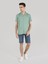Regular Fit Shirt Neck Düz Erkek Yeşil Kısa Kol Gömlek 4