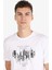 Regular Fit Yuvarlak Yaka Erkek Beyaz Kısa Kol Tişört Cl1064699 4