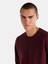 Regular Fit Bisiklet Yaka Baskılı Bordo Erkek Sweatshirt Cl1065690 4