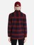 Regular Fit Shirt Neck Ekoseli Kadın Bordo Uzun Kol Gömlek 2