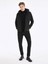 Slim Fit Fermuarlı Kapüşonlu Cep Detaylı Şişme Siyah Erkek Yelek 3