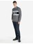 Regular Fit Yuvarlak Yaka Jakarlı Erkek Gri Kazak Cl1065913 3