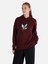 Regular Fit Baskılı Kapüşonlu Bordo Kadın Sweatshirt Cl1065942 1