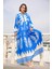 2423 Otantik Desenli Elbise - M. Saks 1