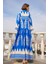 2423 Otantik Desenli Elbise - M. Saks 5