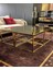 Kare Pizza Orta Sehpa Gold/bronz Cam 2