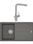 Stone Grey Basis Bfg 611 Tek Gözlü Armatürlü Granit Eviye Seti (BFG611-STONEGREY) 1