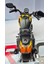 Alev Desenli Oyuncak Model Motorsiklet Metal Diecast Motosiklet Kırmızı 12 cm 4