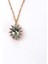 Altın Kolye - Green Topaz 0.90 CT Yeşim Taşı 0,24 CT Pırlanta (Signty) Anturaj 14 Ayar Altın Kolye 3