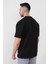 John Borners Siyah Erkek O Yaka %100 Pamuk Oversize T-Shirt 2