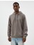 Kapşonlu Sweatshirt Basic Şardonlu Pamuk Karışımlı 3
