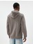 Kapşonlu Sweatshirt Basic Şardonlu Pamuk Karışımlı 4