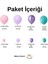 Balon Seti Pembe-Lila-Turkuaz-Krom Mor 60 Lı Balon Zinciri Seti 2