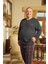 Erkek Emir Büyük Beden Kışlık Antrasit Pijama Takım 0786 2