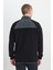Erkek Siyah-açık Melanj Standart Fit Normal Kesim Dik Bato Yaka Desenli Polar Sweatshirt 6