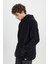 Erkek Siyah Oversize Bol Kesim Kapüşonlu Sherpa Sweatshirt Polar 4