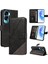Elmas Dikiş Deri Telefon Kılıfı ile Onur 90 Lite Için Flip Case ve (Yurt Dışından) 5