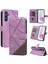 Elmas Dikiş ve Kart Yuvası ile Samsung Galaxy A35 5g Için Flip Case (Yurt Dışından) 1