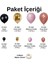 Balon Seti Siyah-Krom Gold-Makaron Pembe-Krom Rose Gold 100 Lü Balon Zinciri Seti 2