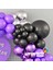 Balon Seti Siyah-Krom Mor-Lila-Krom Gümüş 100 Lü Balon Zinciri Seti 4