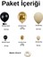 Balon Seti Siyah-Bej-Krom Gold 100 Lü Balon Zinciri Seti 2