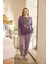 Kadın Suzi Büyük Beden Thermal Erik Moru Pijama Takım 0683 2