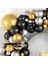 Balon Seti Siyah-Krom Gold-Krom Gümüş 60 Lı Balon Zinciri Seti 4