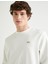Slogan Nakışlı Sweatshirt Bisiklet Yaka Uzun Kollu 1