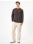 Bisiklet Yaka Sweatshirt Minimal Baskılı Interlok Kumaş Pamuk Karışımlı 2