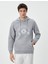 Slogan Baskılı Hoodie Kanguru Cep Detaylı Kapşonlu 3
