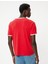 Slim Fit Tişört Slogan Baskılı Kısa Kollu Bisiklet Yaka Biyeli 4