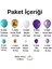 Balon Seti Turkuaz-Krom Gold-Beyaz-Mor-Krom Mor 60 Lı Balon Zinciri Seti 2