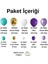 Balon Seti Turkuaz-Krom Gold-Beyaz-Mor-Krom Mor 100 Lü Balon Zinciri Seti 2