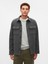 Erkek Gri Yün Karışımlı Utility Gömlek Ceket 1