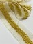 Boncuklu Şerit / Boncuk Işli Şerit / 1.35 Cm / Koyu Gold 1