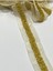 Boncuklu Şerit / Boncuk Işli Şerit / 1.35 Cm / Koyu Gold 4