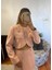Düğme Detaylı Crop Ceket Pembe 2