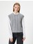 Triko Süveter Kolsuz Örgü Dokulu Bisiklet Yaka 3