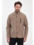 Erkek Krem Regular Uzun Mevsimlik Pamuk Polyester Karışımlı Safari Mont&ceket 1