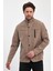 Erkek Krem Regular Uzun Mevsimlik Pamuk Polyester Karışımlı Safari Mont&ceket 2