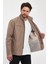 Erkek Krem Regular Uzun Mevsimlik Pamuk Polyester Karışımlı Safari Mont&ceket 4